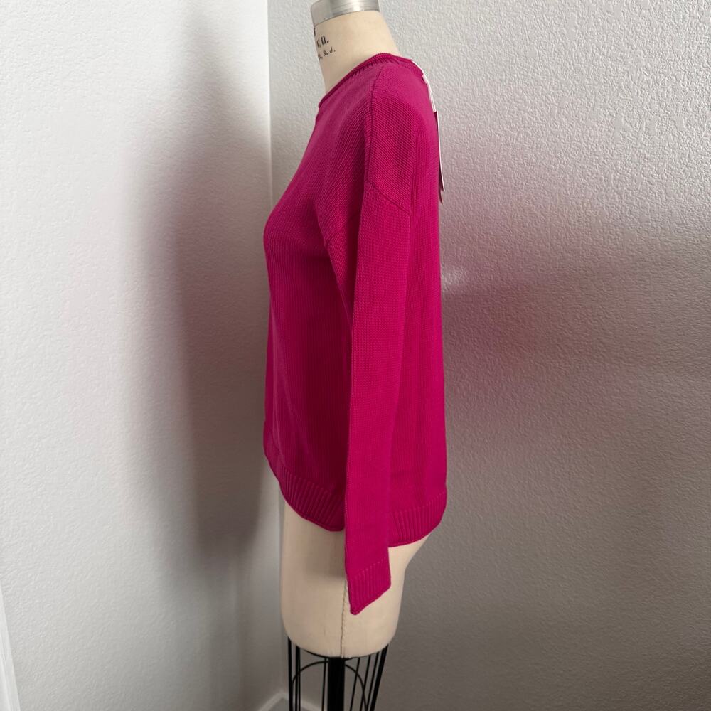 Lilly Pulitzer Crewneck Sweater Magenta Hot Pink Size S NWT Knit Pullover - Picture 4 of 11